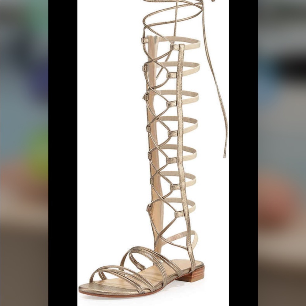 🎉SALE🎉 Stuart Weitzman Gold Gladiator Sandals, size 9